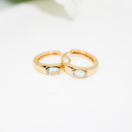 Moonstone Huggy Earring
