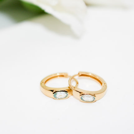 Moonstone Huggy Earrings