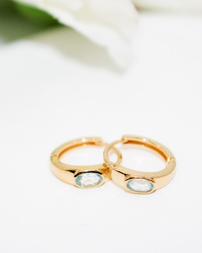 Moonstone Huggy Earrings