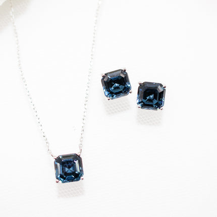 Blue Crystal Jewelry Set