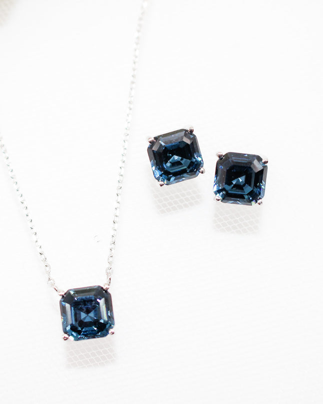 Blue Crystal Jewelry Set