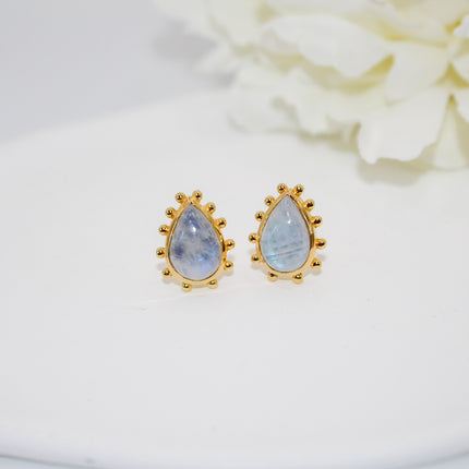Moonstone Pear Cut Earrings