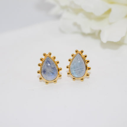 Moonstone Pear Cut Earrings