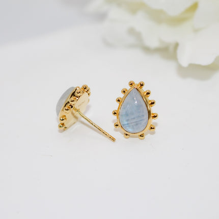 Moonstone Pear Cut Earrings