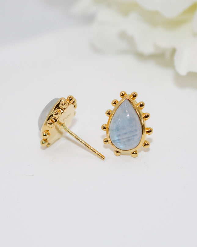 Moonstone Pear Cut Earrings