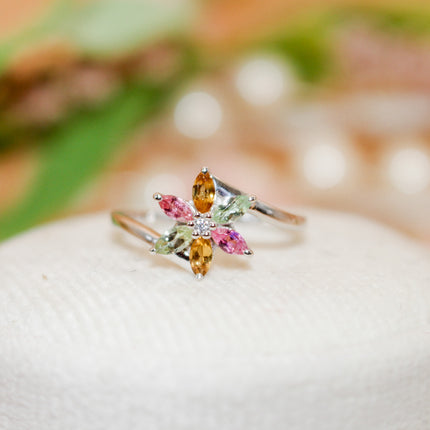Tourmaline Flower Ring