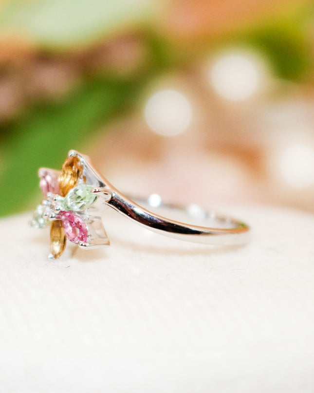 Tourmaline Flower Ring