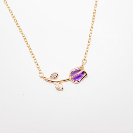Amethyst Tulip Necklace