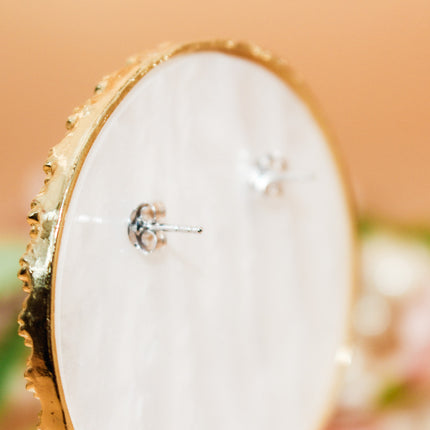 Double Amethyst Stud Earring