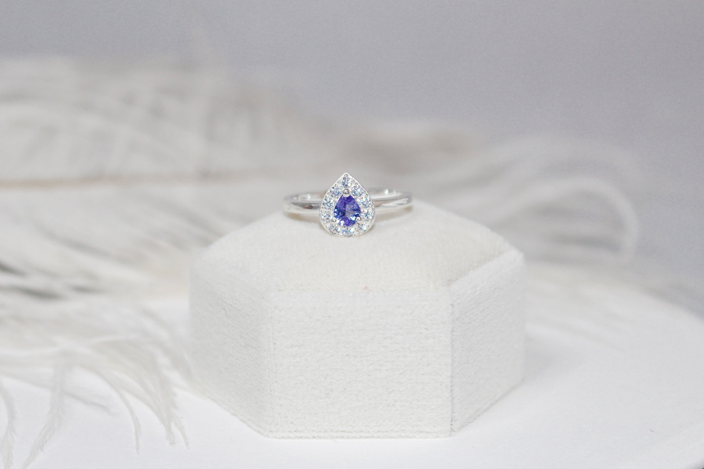 Tanzanite Pear Cut Ring