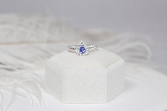 Tanzanite Pear Cut Ring